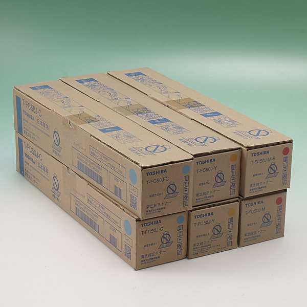 TOSHIBA 純正トナー T-FC50J-C Y 2本セット 送料無料!! 東芝トナー T-FC50J-C 2本 T-FC50J-M 1本 T-FC50J-M-s 1本