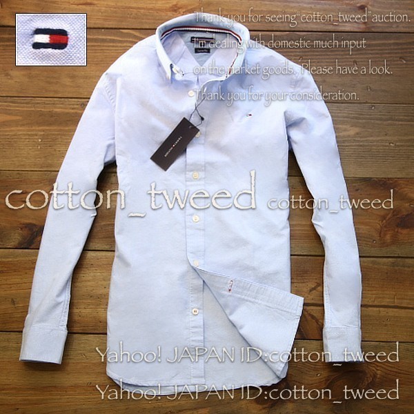 新品*トミーヒルフィガーTOMMY HILFIGER ボタンダウン シャツ S サックス■レターパック510円 ゆうパック980円[同梱可] トミー ヒルフィガー TOMMY QUILTED NYLON ZOZOTOWN