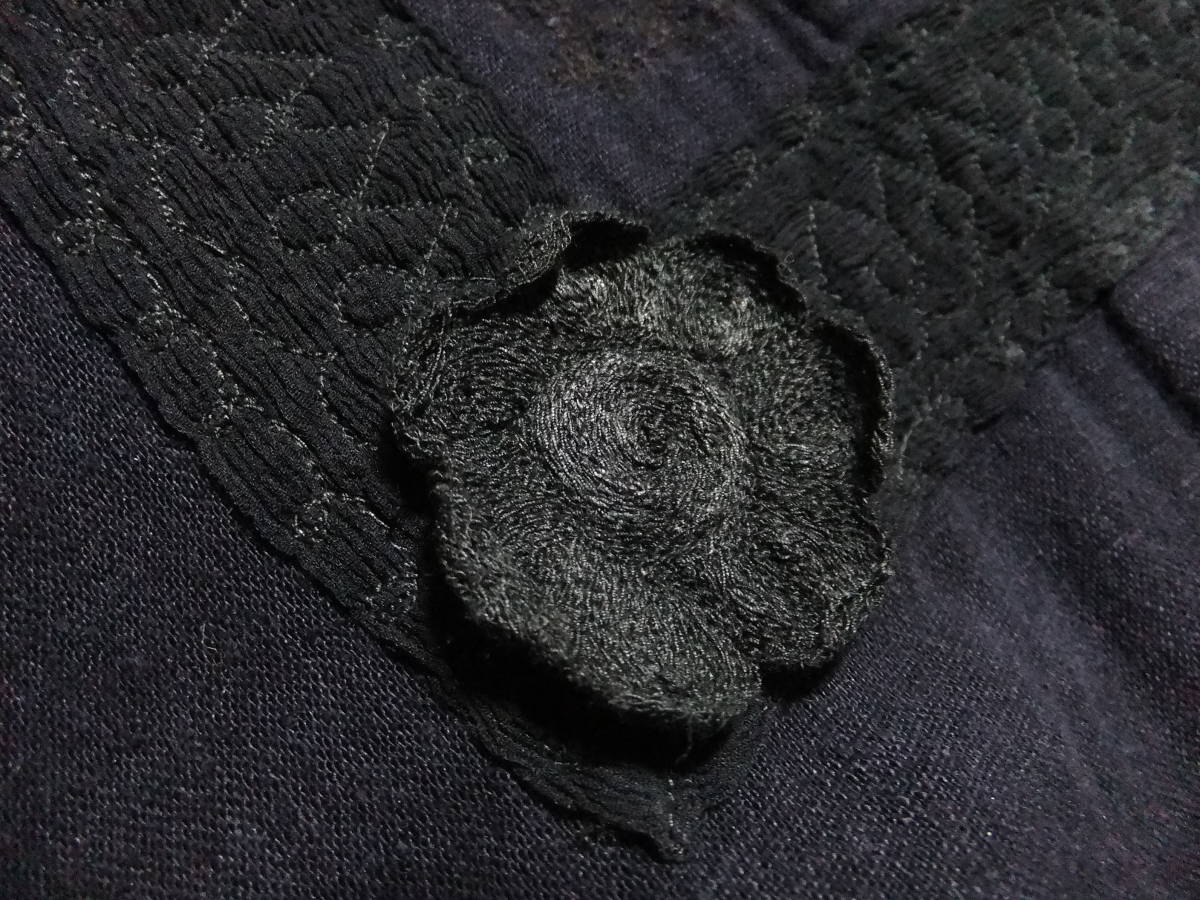 イッセイミヤケ ISSEY MIYAKE インドシルク 手織り手染 刺長袖