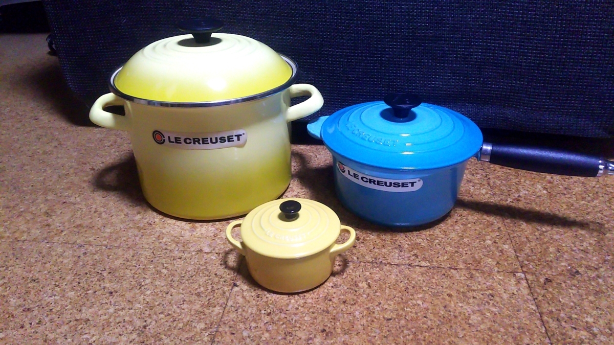 LE CREUSET】ルクルーゼ 3点セット 片手鍋☆両手鍋☆ミニココット