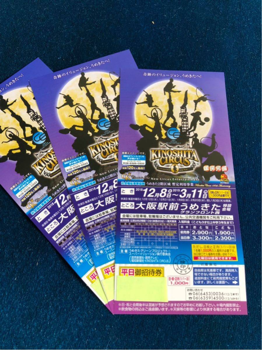 サーカス 木下サーカス大阪公演入場券