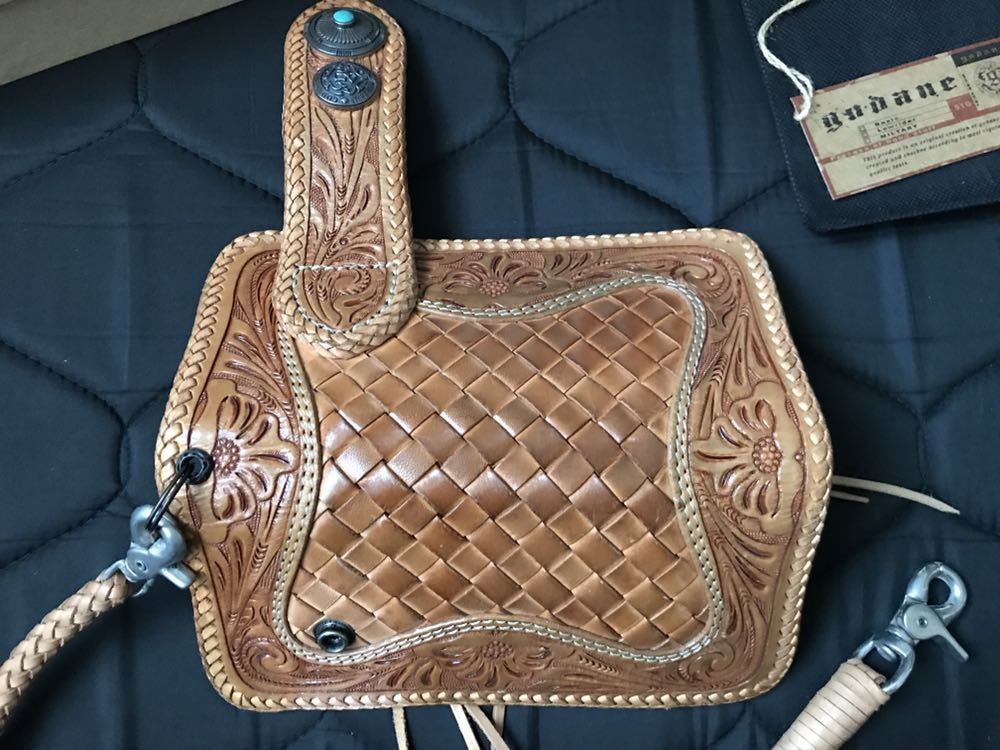 GODANE サドルレザー バイカーズ ウォレット ★ゴダン 財布 透かし レッドムーン ゴダン GODANE バイカーズウォレット 長 サドルレザー透彫りカービング長財布 512s