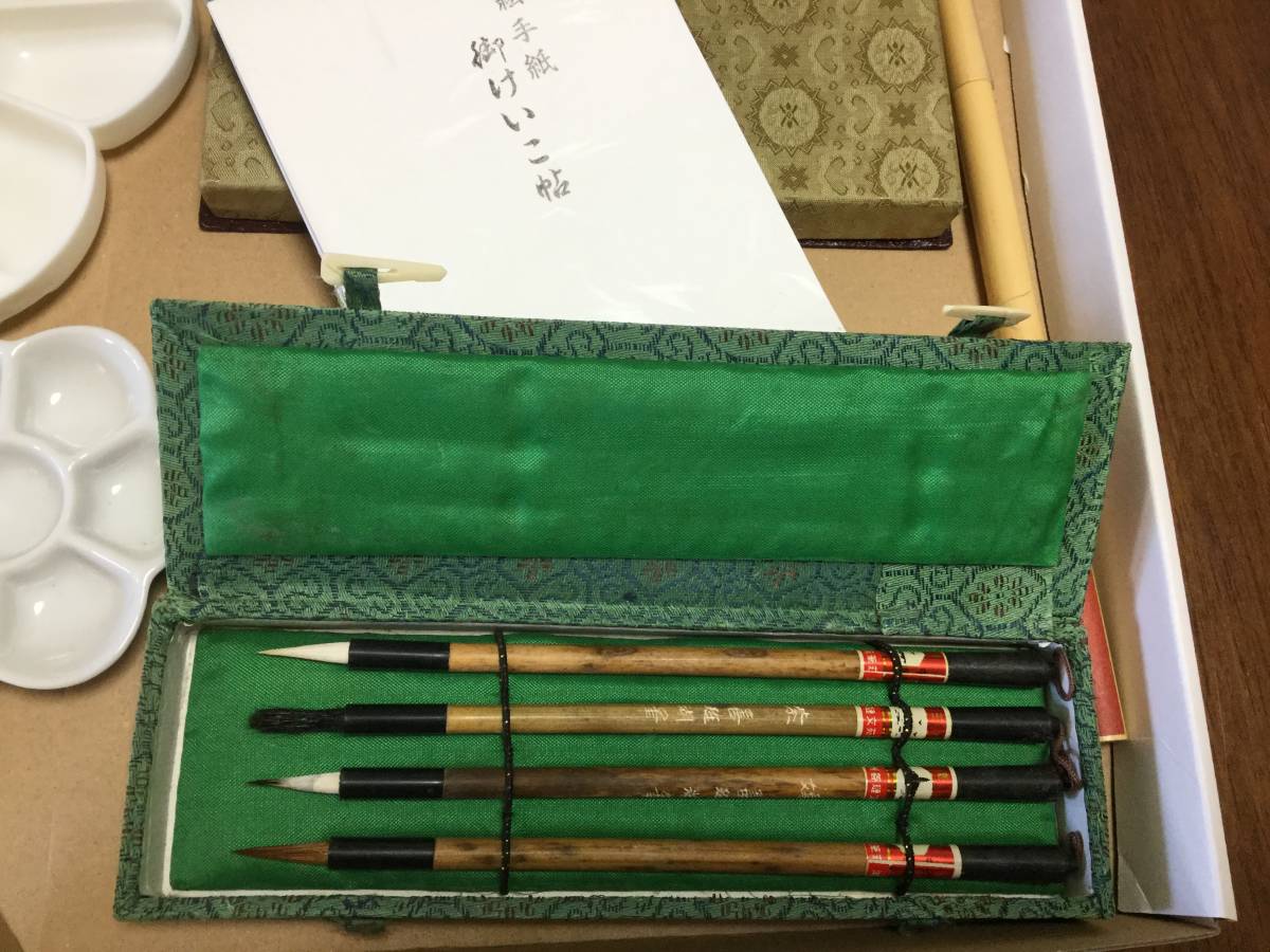 水墨画 セット 直ぐに使える 顔料 筆など_4