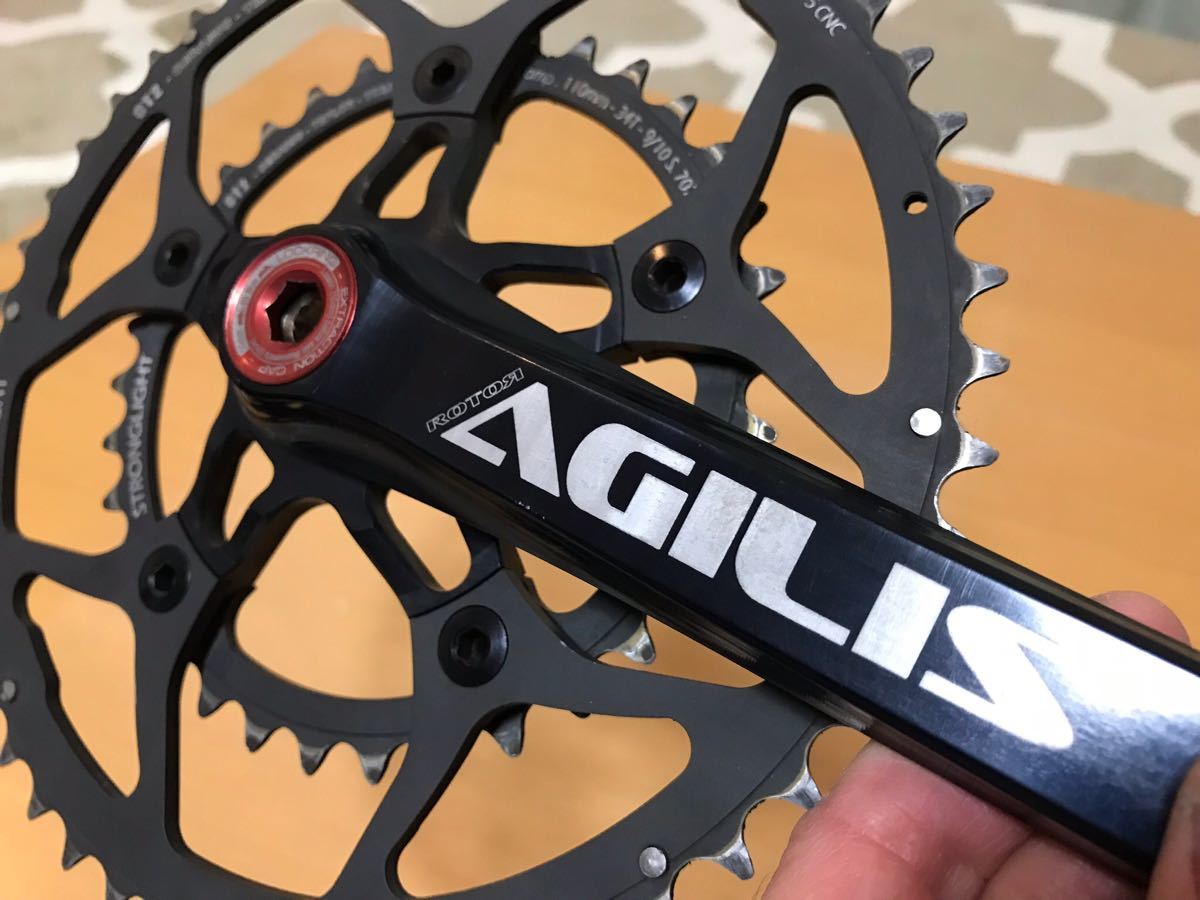 名品。ローター(ROTOR) 軽量クランク AGILIS 最初のオリジナルのもので