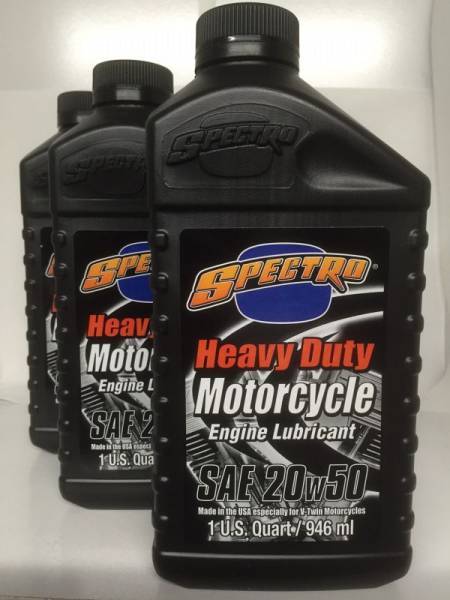 スペクトロ ヘビーデューティ エンジンオイル SAE20W50 3本 バイク用