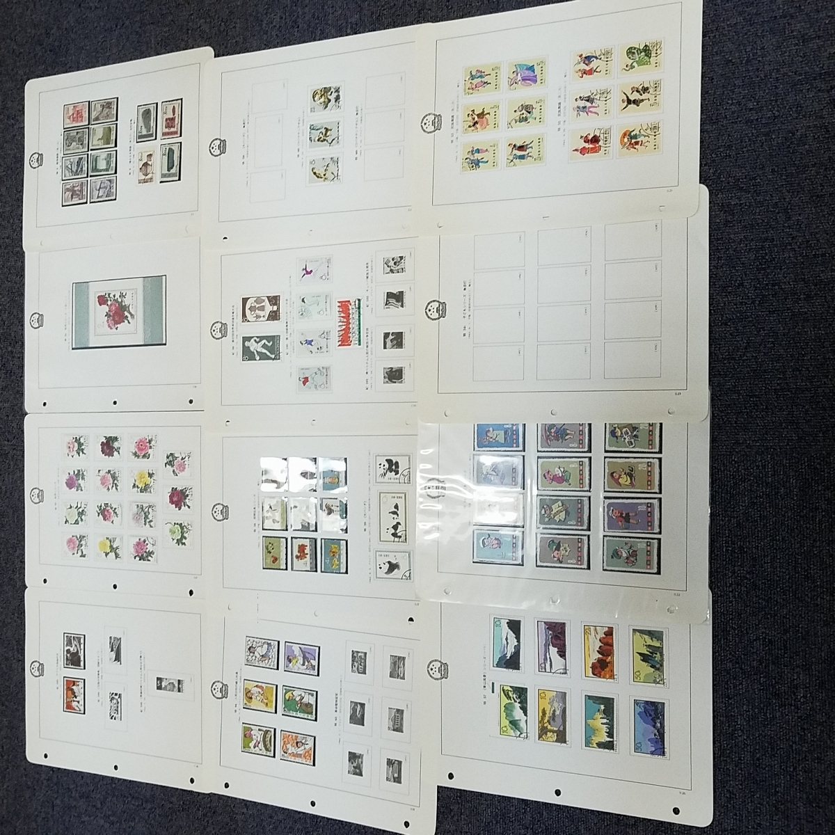 映』中国切手 1950年代～ ボストーク 『金魚 牡丹シリーズ 大パンダ