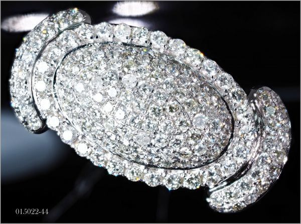 【1円スタート】定価250万円 最高級 鑑別付 ダイヤモンド リング 指輪 刻印有《限定1点》[1.81ct] 18KWG プラチナ 750 18金【返品対応可 3