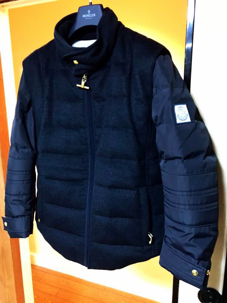伝説“cashmere×ライダース” 国内正規品 新品GAMME BLEU MONCLER モンクレール gamme bleu ガムブルー ウール カシミヤ カシミア ダウン