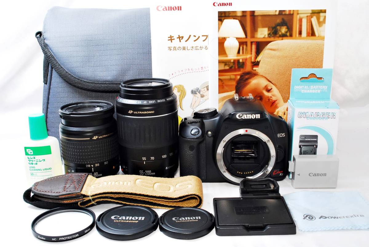 Canon　EOS RT　Canon　Kiss　2台セット 初 売り ☆【ダブルレンズ スターターセット】Canon EOS Kiss X2