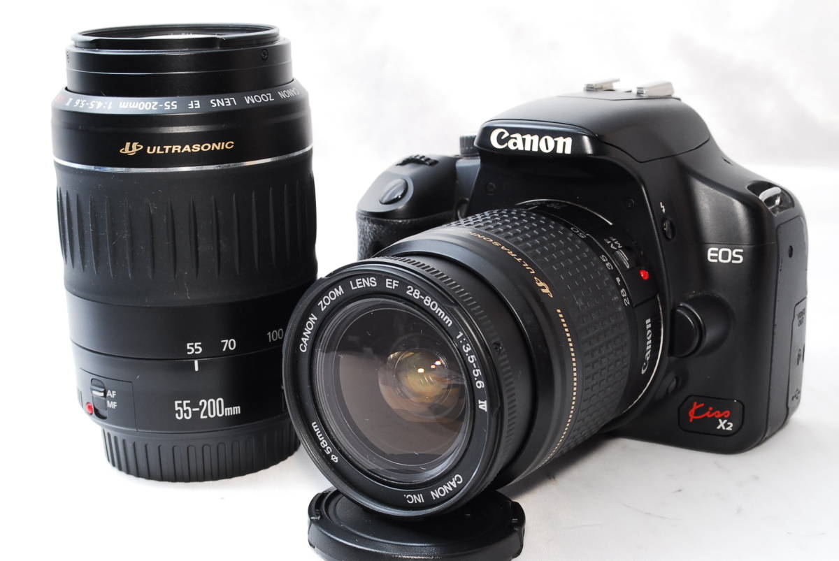 初 売り ☆【ダブルレンズ スターターセット】Canon EOS Kiss X2