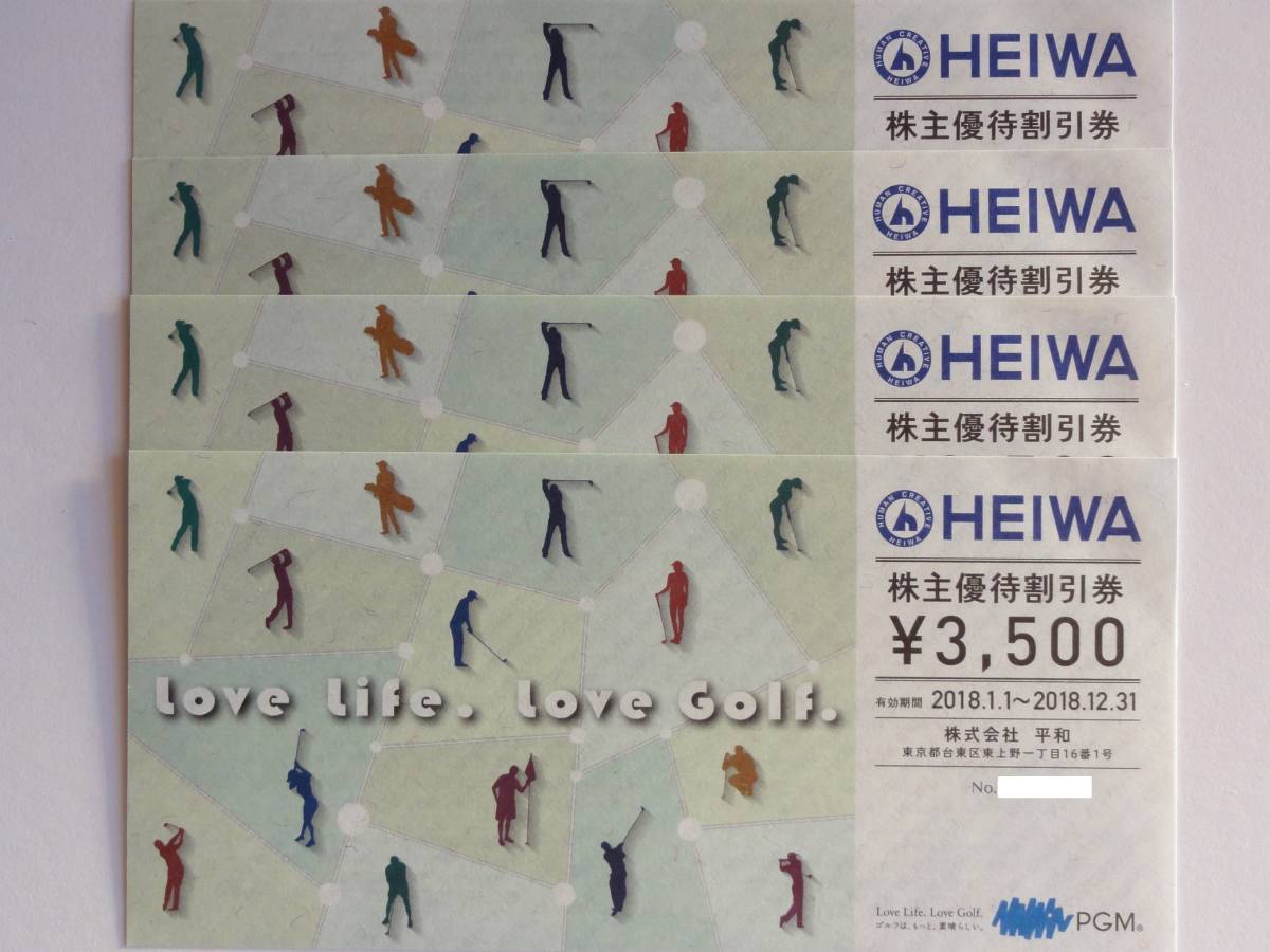 平和 株主優待割引券 14000円分 4枚 送料無料 | THEPARKCOMPANIES.COM
