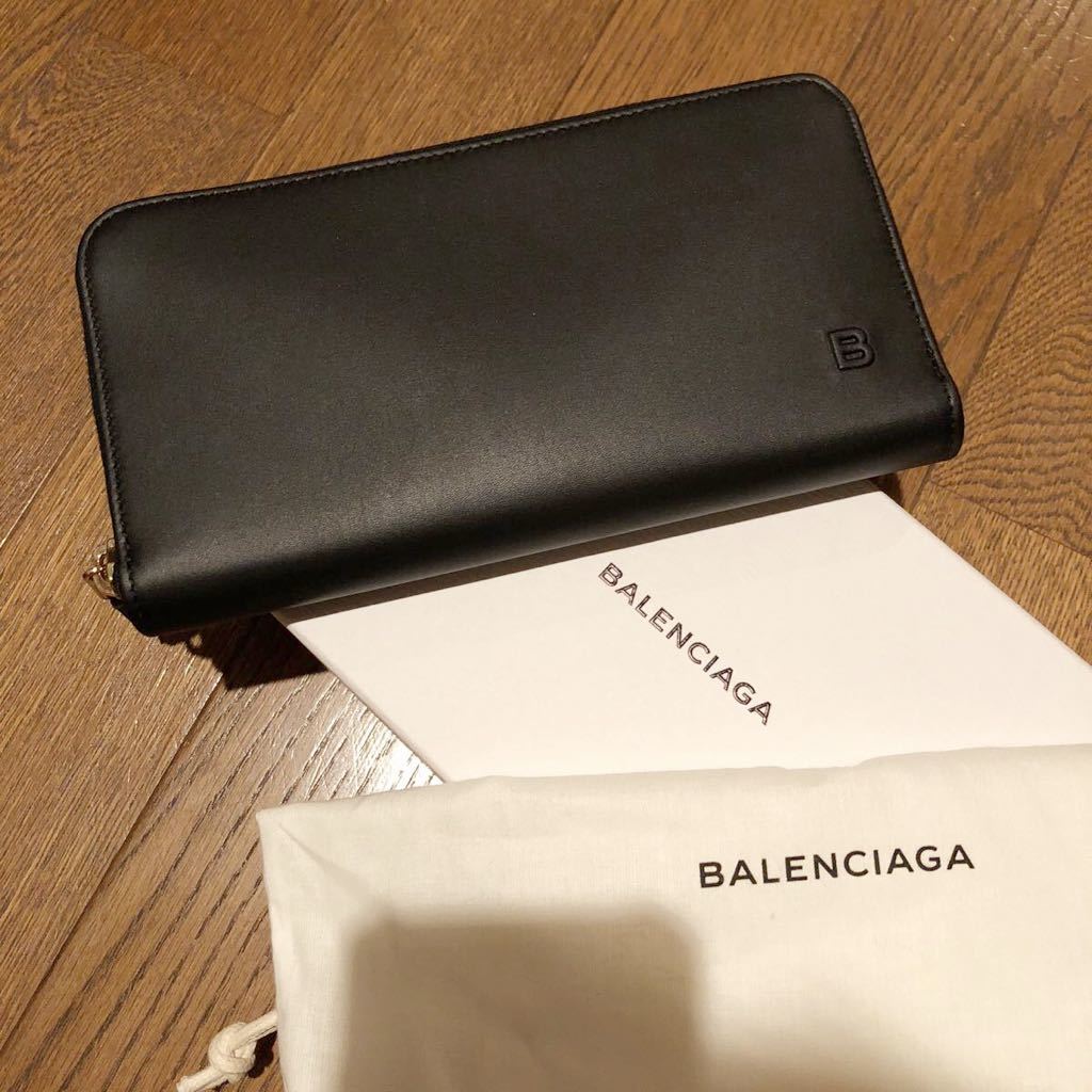 バレンシアガ 長財布 ロングウォレット ラウンドジップ ブラック レザー✨ BALENCIAGA バレンシアガ 財布 ラウンドZIP長財布 ブラック レザー
