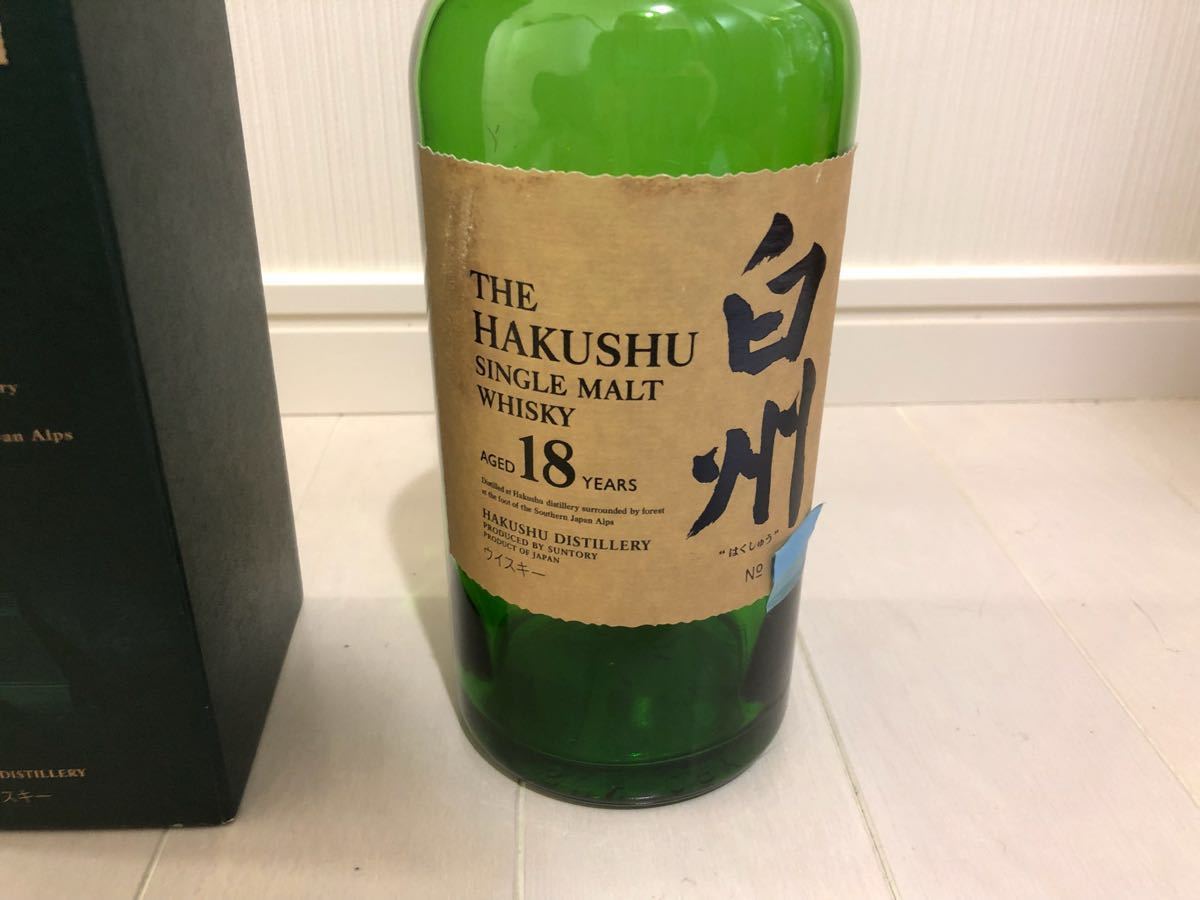 即決】サントリー 白州18年 空瓶 化粧箱 1本セット 山崎18年 響21年