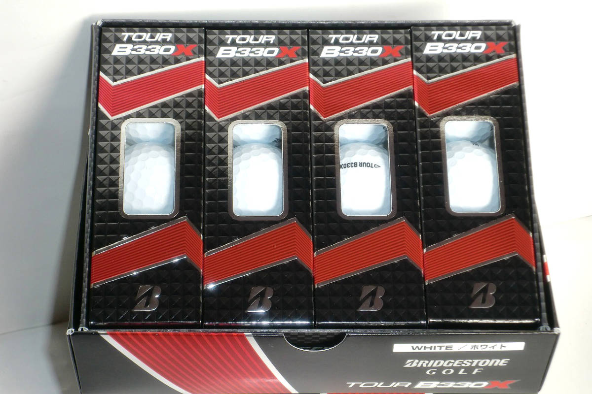 新品 ブリヂストン ツアーB330X ホワイト 4ダース ゴルフボール