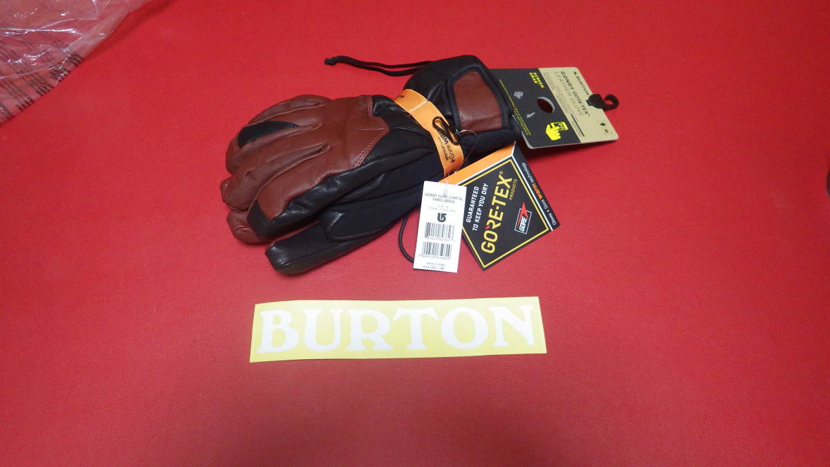 BURTON GORE-TEX GONDY GORE LTHR GL FIRED BRICK SIZE-M- おまけ付