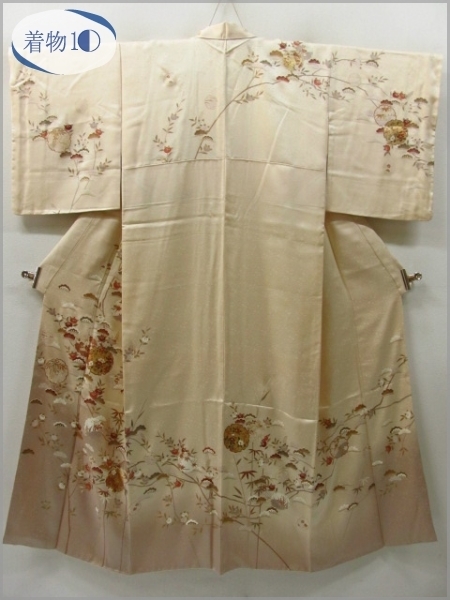 訪問着　フルセット　短冊　萩　橘　綸子　金駒刺繍　七五三　入学式　卒業式　L2 1ad1040000.jpg