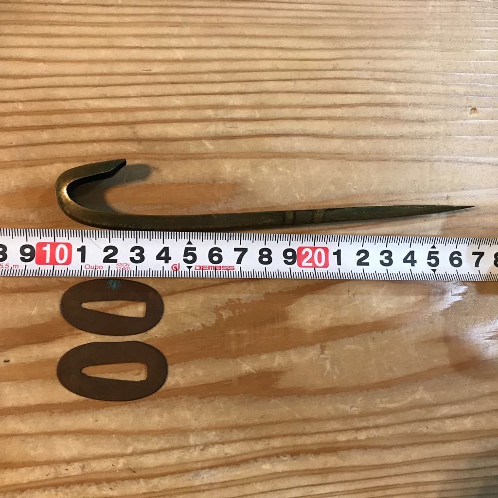 日本刀 刀装具 突兵拵 鐺金具 鞘 責金 切羽 幕末 脇差 短刀 居合 鍔 栗