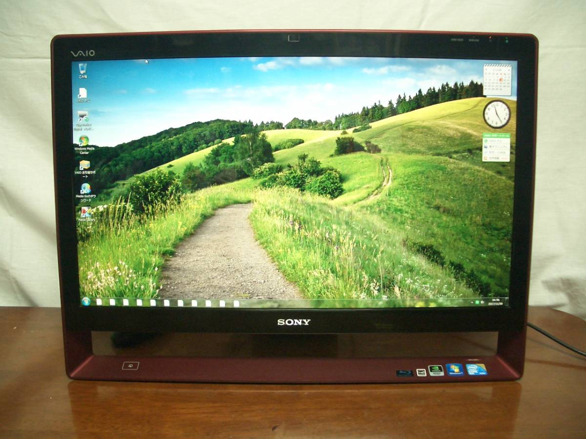 ☆動作快調品　 VPCL13AFJ　大画面24型ワイド/Windows7/CPU Q9550/1TB/８G/ブルーレイ/地デジ・BS・CS/リモコン/色ボルドー　①