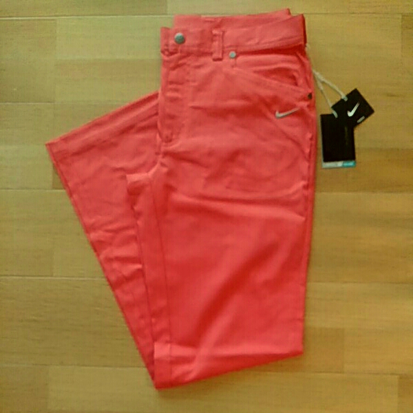 新品 NIKE GOLF メンズ DRY FIT パンツ 34 XL w86 レッド スリムフィット STAYCOOL ナイキ ゴルフ スラックス 赤