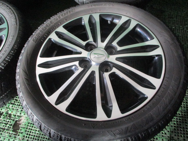 冬用/美品.軽カー用ハイグレード大人気set♪ダイハツ タント ムーヴ カスタム 純正 ブラポリ 165/55R15 ブリヂストン VRX ミライース 他も 