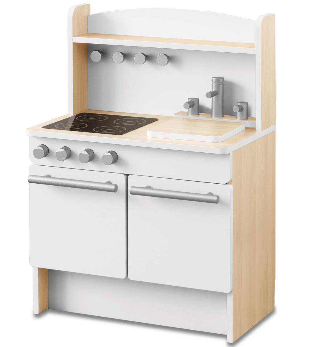 木製おままごとキッチン 【ホワイト】キッズキッチン ままごと コンロ 知育玩具 おもちゃ 誕生日 クリスマス クッキング セット*即納