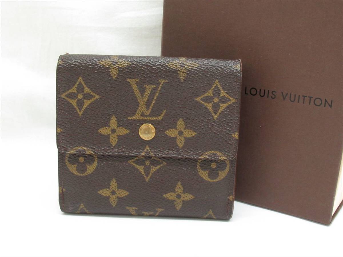 極美品LOUIS ◇ヴィトン モノグラム Wホック財布 ポルトモネ ビエ 