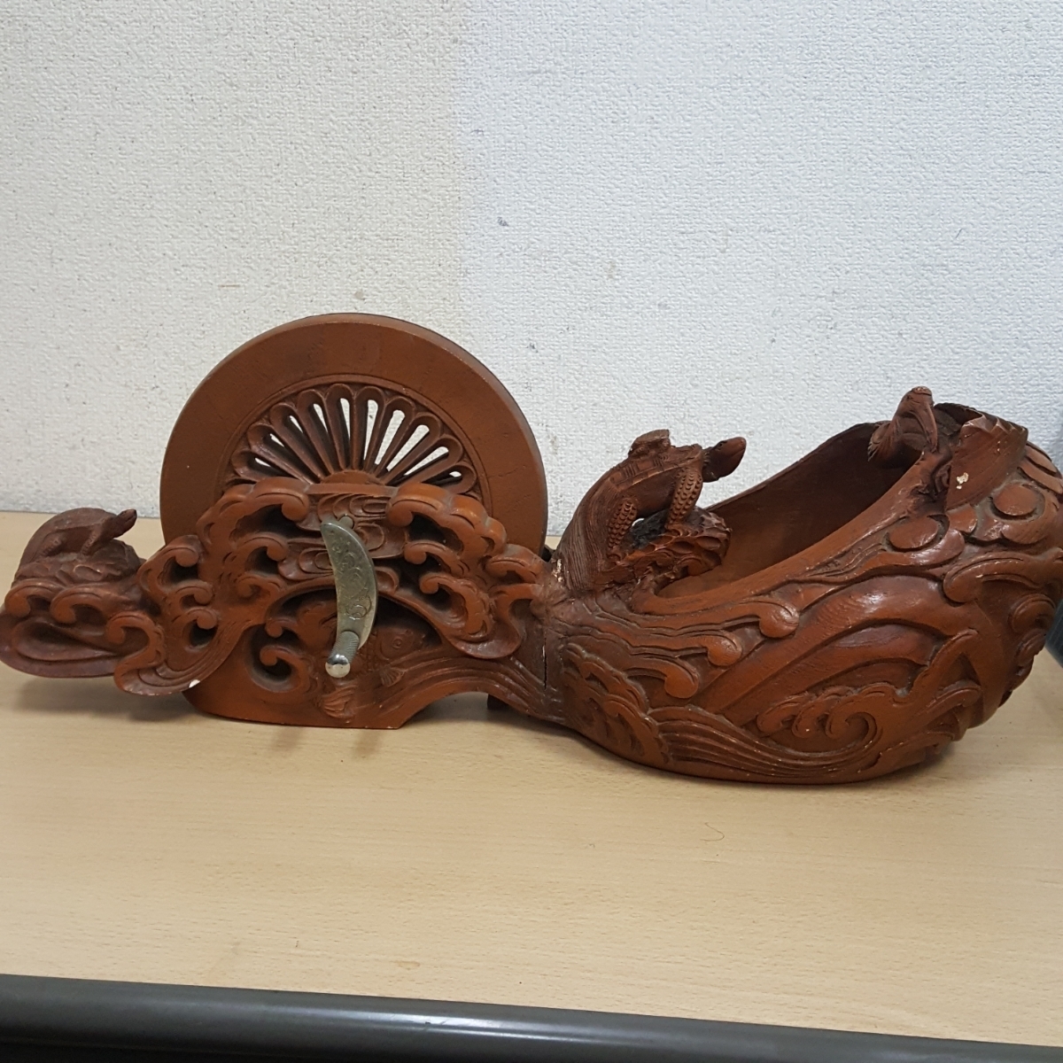 Yahoo!オークション - 墨壺 鶴亀 ST60 Traditional 坪辰作 「墨壺 彫刻 