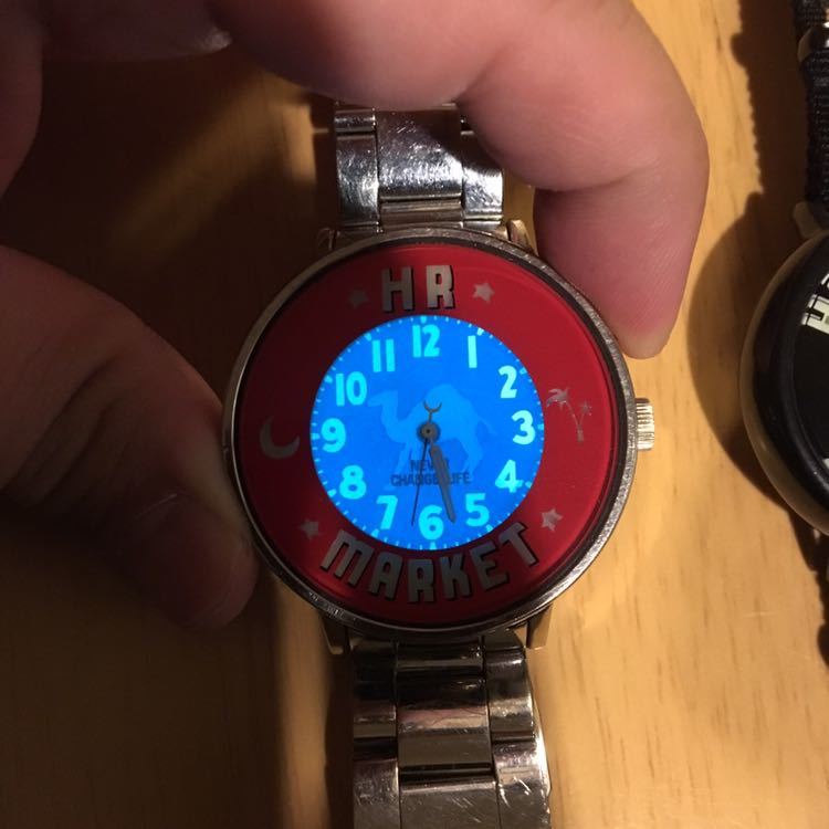 送料無料 ハリウッドランチマーケット HRM ネオンウォッチ 腕時計 二本 