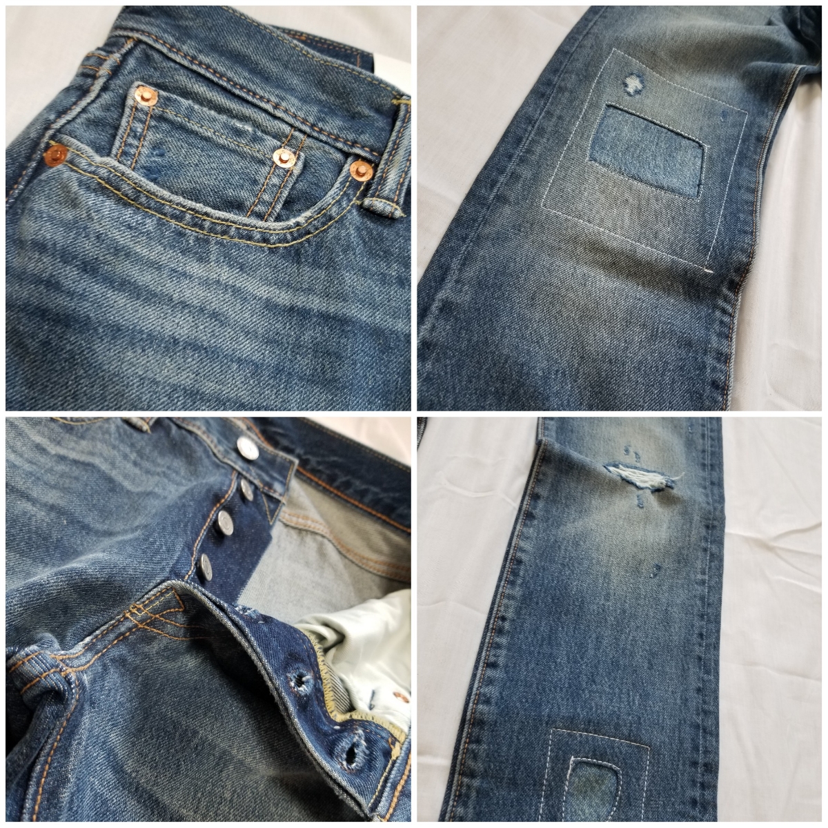 新品◇Levi's リーバイス 501 skinny◇スキニー リペアー カスタマイズ