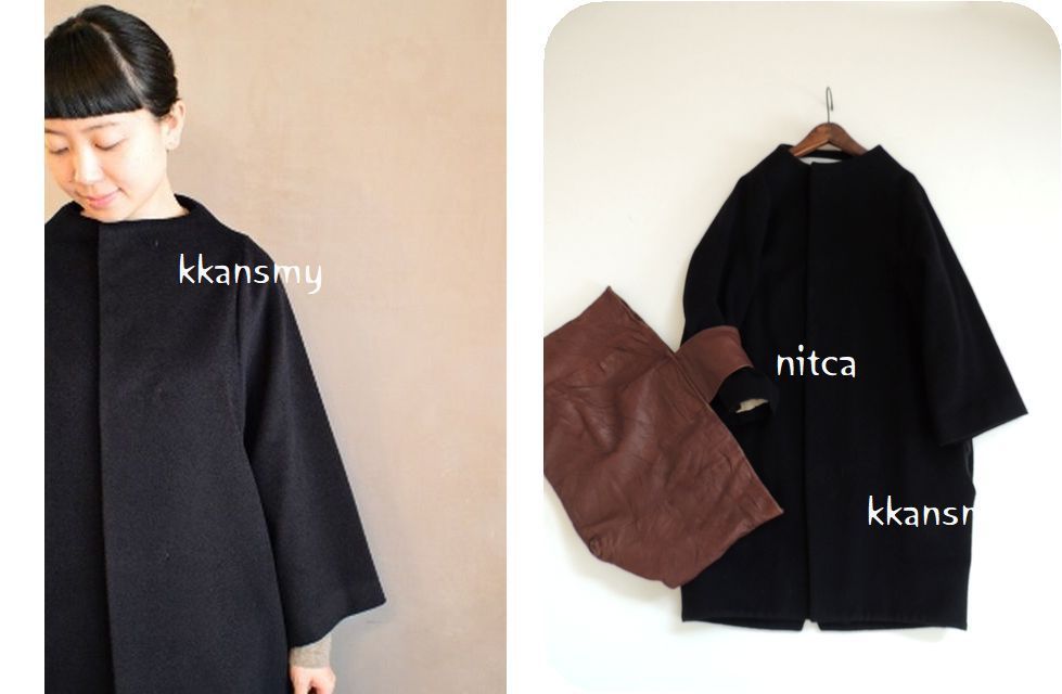 nitcaニトカ*コクーンコート nitca☆⋆*.。ミュール紡グレンチェック 