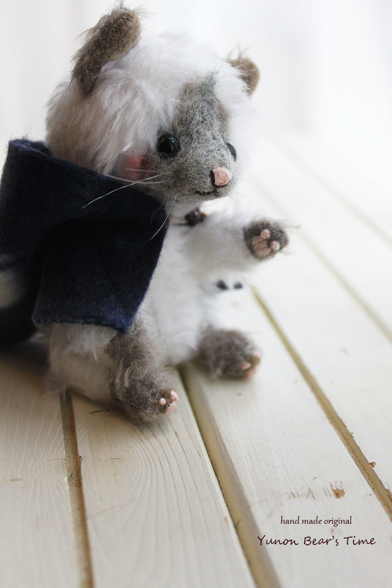 ○*YunonBear’sTime*○仔猫・テディベア・オリジナル・アンティーク・ドール・キティ・シャム猫