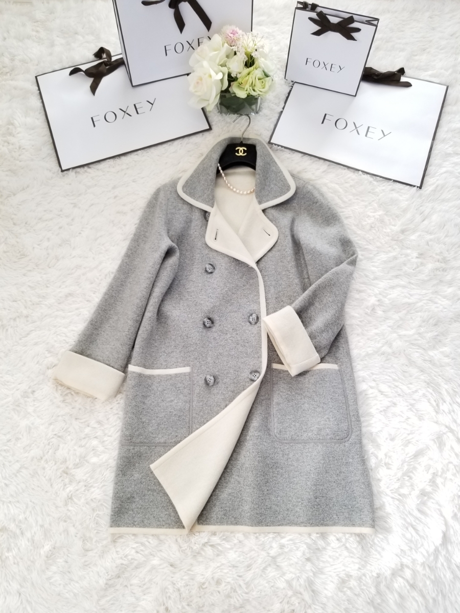☆FOXEY BOUTIQUE☆フォクシーブティック☆カシミヤ100%☆リバーシブル 