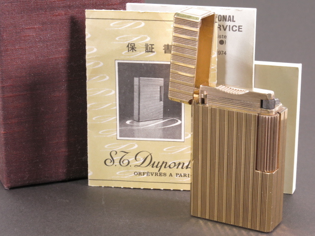  １円 S.T.Dupont デュポン ガスライター ライン１ フリント式ローラータイプ ストライプ ゴールド 保証書付き 1305945(デュポン)｜売買されたオークション情報、yahooの商品情報をアーカイブ公開 デュポン