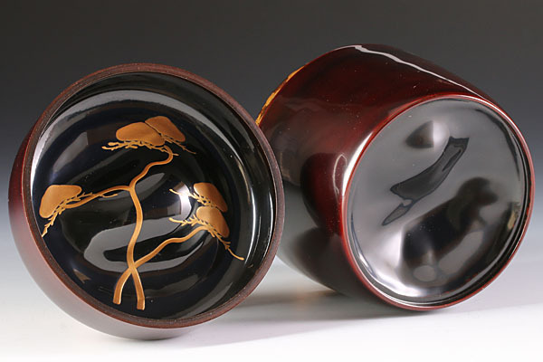 古美味】平安 鈴木光入作 松竹梅 棗 茶道具 保証品 T7Zc 写真 【公式通販】