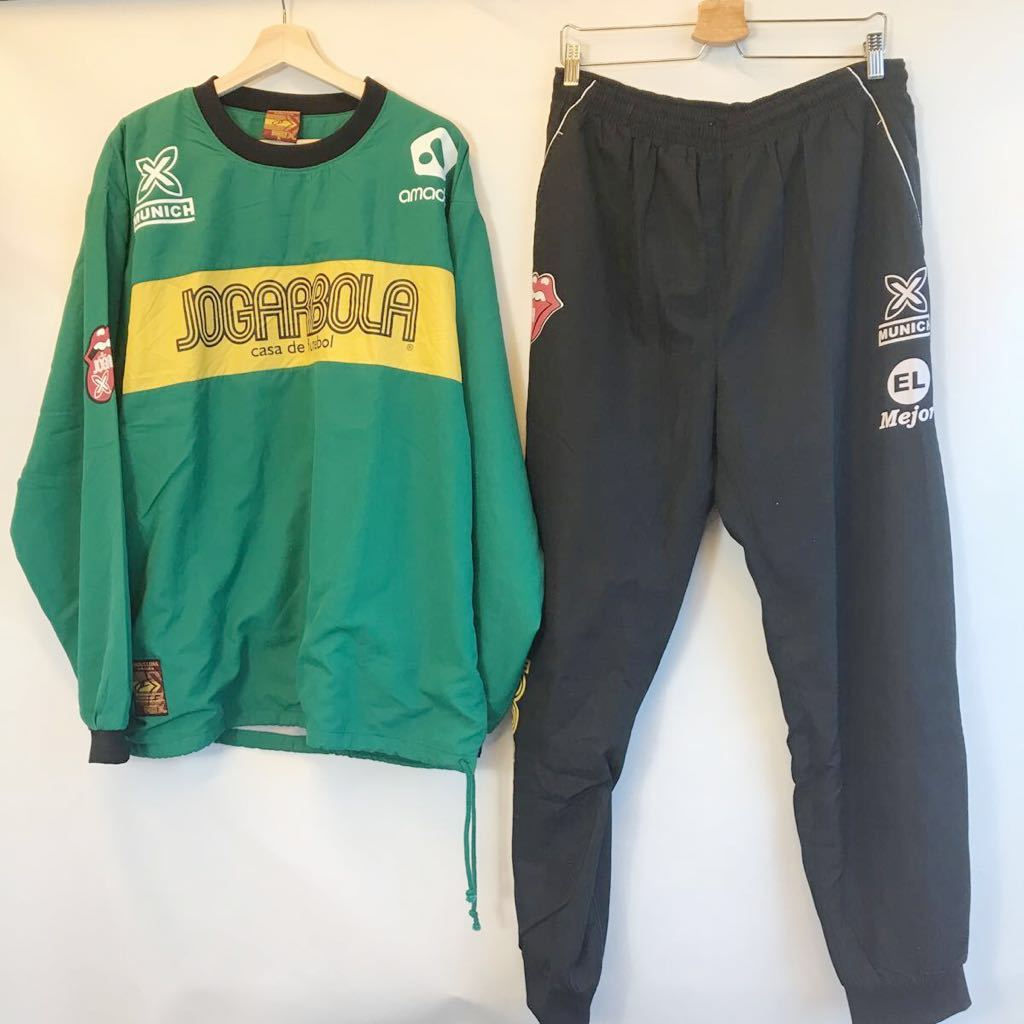 セール，人気 ジョガボーラ jogarbola munich グリーン&times;ブラック 裏地メッシュピステ 上下セット トレーニングスーツ XLサイズ フットサル(上下セット)｜売買されたオークション情報、yahooの商品情報をア ジャージ
