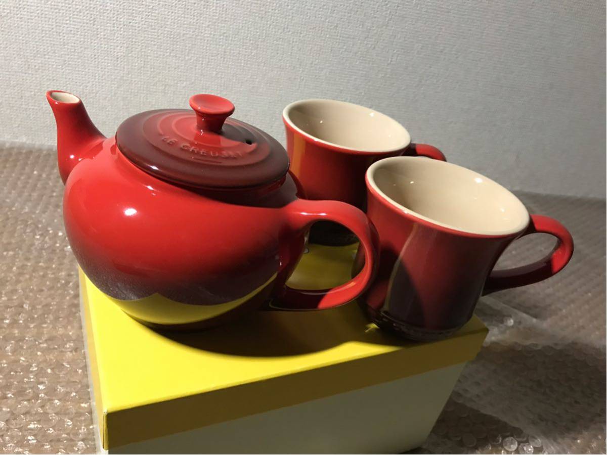ル・クルーゼ ティーポット (SS) セット LE CREUSET ＆ マグ (2個入り