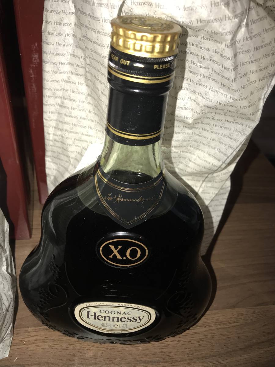 ⑥ 激安 HENNESSY XO ブランデー 金キャップ グリーンボトル 最高級 レベル 古酒 アンティーク 年代物 コニャック ヘネシー 売り切り