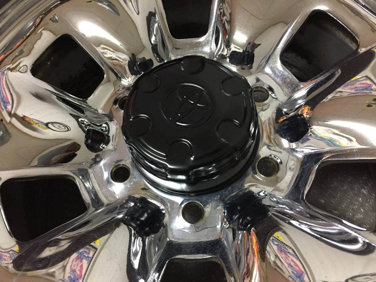 美品☆ トヨタ 100系 ハイエース 純正 メッキ スチール ホイール 195/80R15 スタッドレス RZH112V 139.7 YN107 YN100 YN130 ハイラックス
