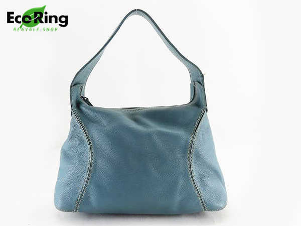 1円 トッズ レザー セミショルダーバッグ ブルー BP007