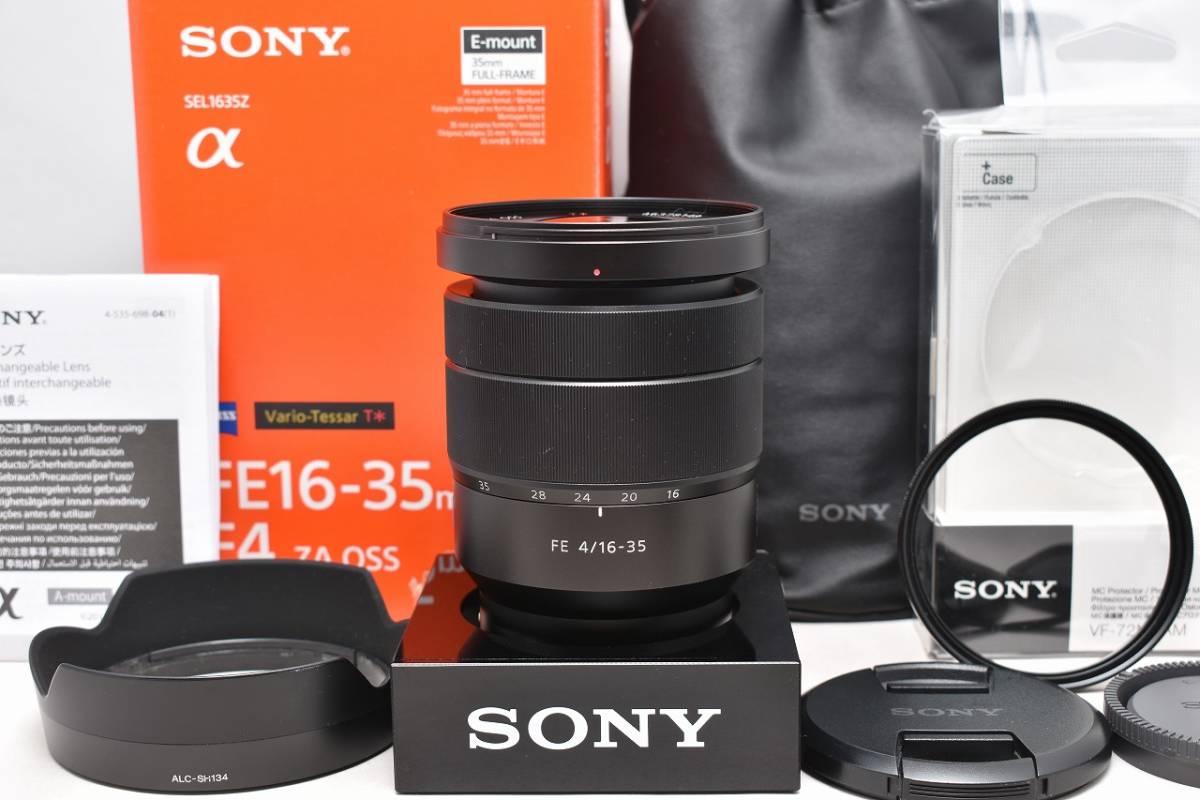 美品★SONY ソニー ZEISS Vario-Tessar T* FE 16-35mm F4 ZA OSS SEL1635Z★おまけ付・元箱付 T* Vario-Tessar F4 標準ズームレンズ SEL1635Z ☆極上美