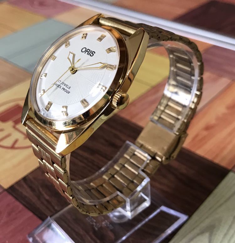 美品 オリス ORIS SWISS 17石 機械式手巻き アンティーク 腕時計 ☆美品