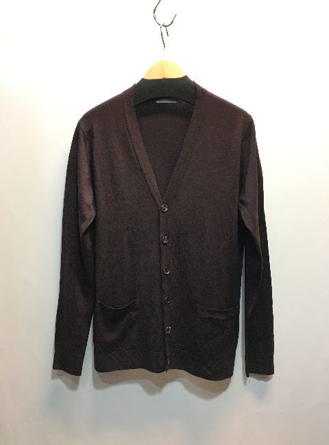 人気SALE，新作 代官山 マーガレットハウエル&times;ジョンスメドレー MARGARET HOWELL&times;JOHN SMEDLEY カーディガン ワインレッド L メンズ トップス(男性用)｜売買されたオークション情報、yahooの商品情報をアー 男性用