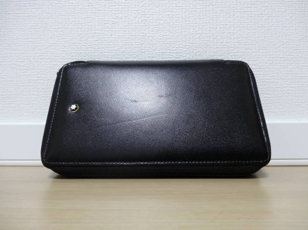 MONTBLANC ペンケース ブラック レザー 驚きの破格値，最新作 モンブラン MONTBLANC 4本収納 ラウンドジップ型