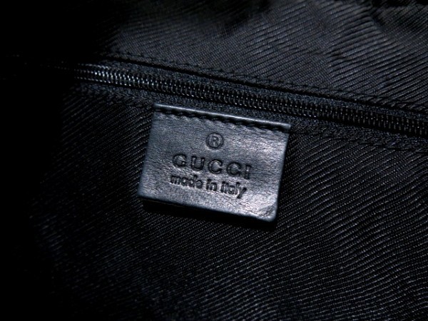 □GUCCI グッチ□GG キャンバス レザー 本革□ショルダー バッグ□黒