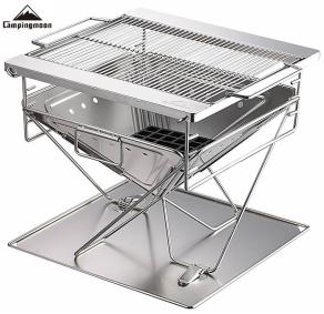 本物保証，新作登場 CAMPING MOON 折り畳みバーベキューコンロ 焚火台 焚き火 高さ３段調整 Mサイズ FULL SET 3 4人用 収納バッグ付 MT-035 ２(卓上用)｜売買されたオークション情報、yahooの商品情報をアーカイブ公開 - 炭火用