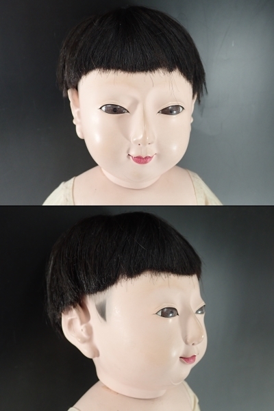 福々堂】蔵出し品 廣本乾随作 市松人形 男の子 60cm 時代物 明治