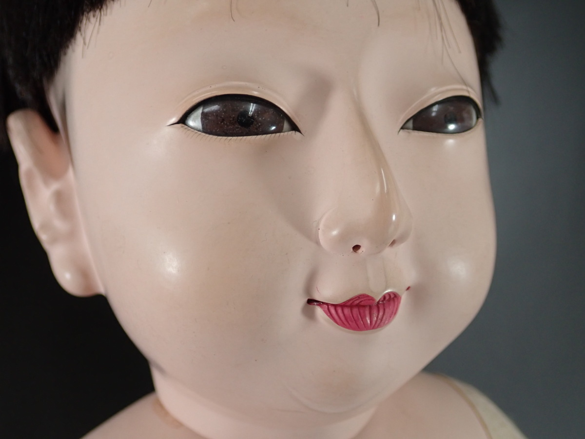 福々堂】蔵出し品 廣本乾随作 市松人形 男の子 60cm 時代物 明治