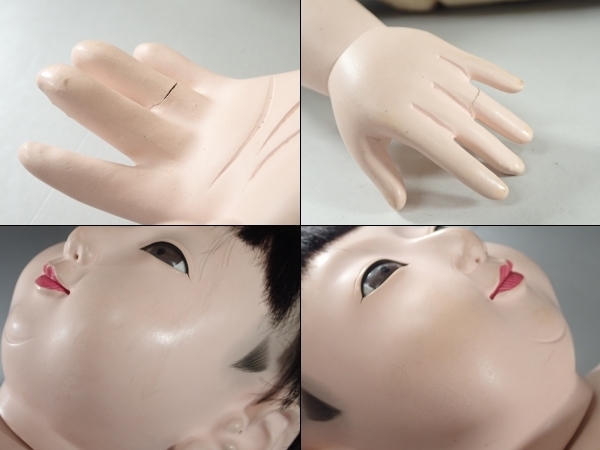 福々堂】蔵出し品 廣本乾随作 市松人形 男の子 60cm 時代物 明治