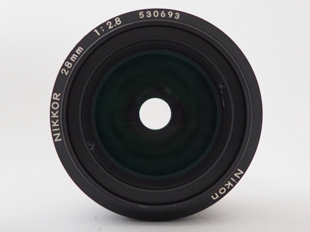 ニコン Nikon Ai NIKKOR 28mm f2.8 広角レンズ HN-2 レンズフード付き