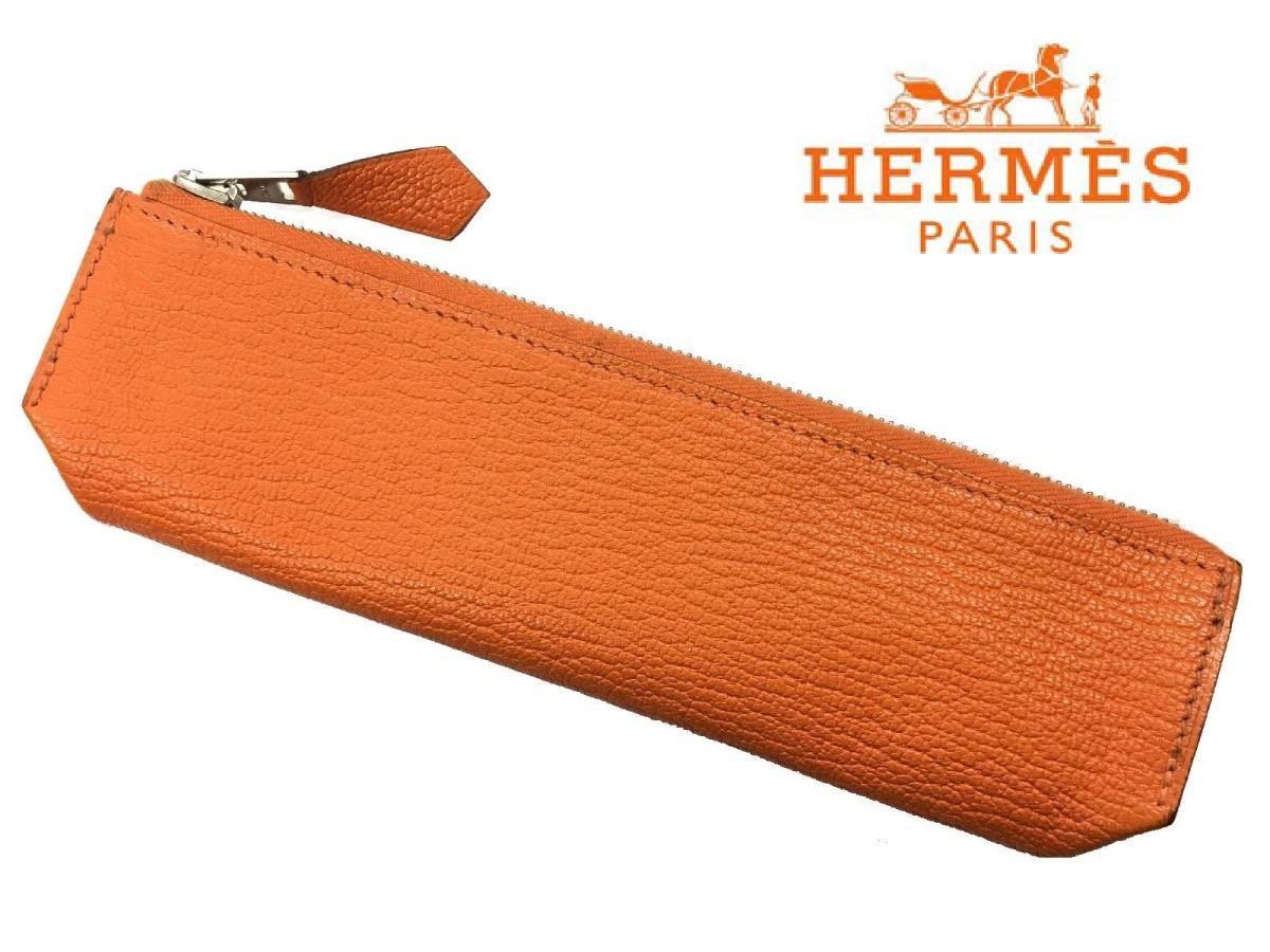 美品 正規品 HERMES エルメス Piccolo ピッコロ レザー ペンケース 